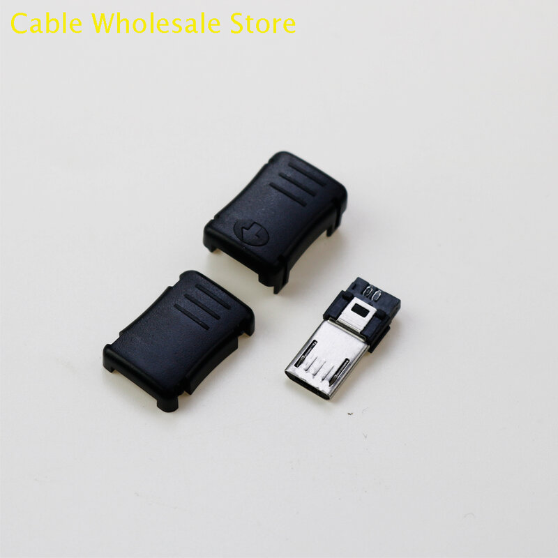 Negozio all'ingrosso di cavi 1x 5pin spina USB maschio nero MICRO USB testa maschio saldatura filo fibbia Shell cassetto interfaccia MK 5P fai da te