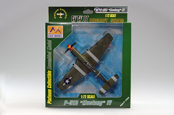 Easymodel Mustang Avião Militar Montado, Coleção Modelo Acabado, Presente de plástico estático, 37294 72, USAF P-51D