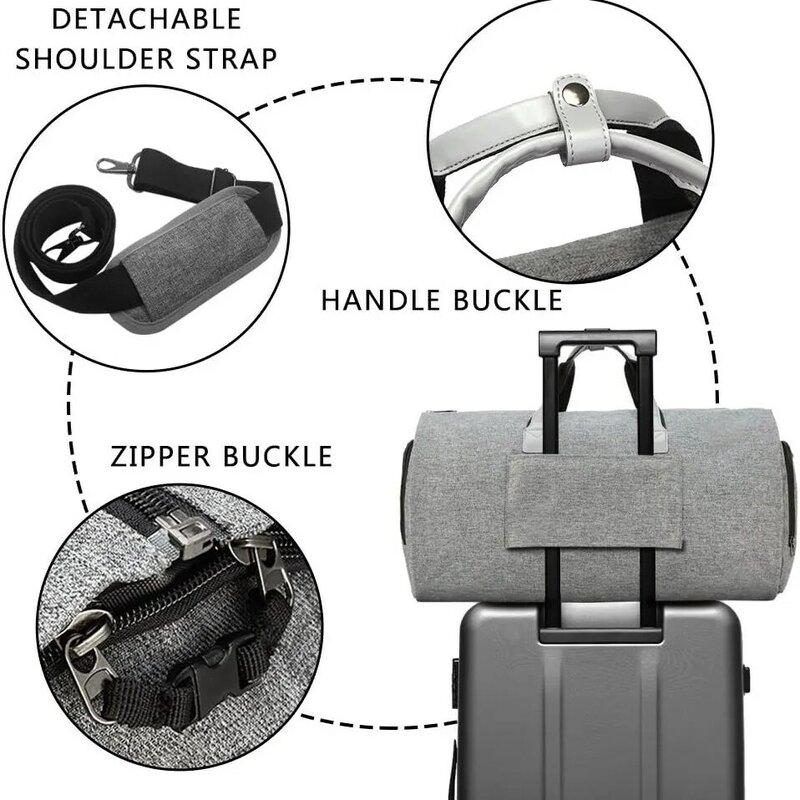 Bolsa de ropa Convertible con correa para el hombro, bolso de lona de mano para hombre y mujer, conjunto de maleta colgante 2 en 1, bolsa de viaje
