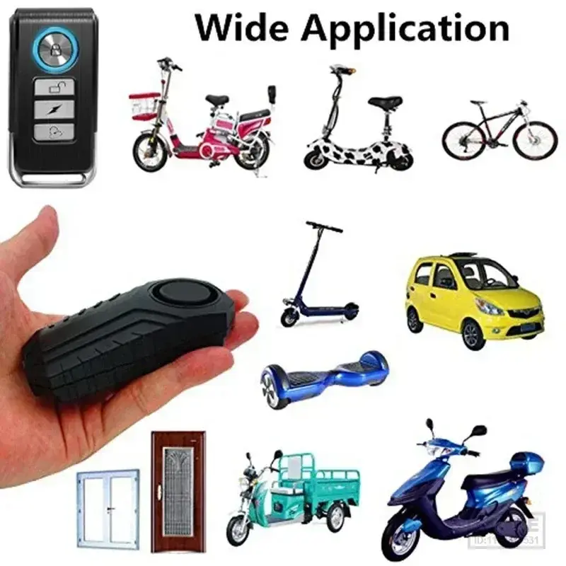 Alarma inalámbrica antirrobo para motocicleta y bicicleta, sensores de seguridad impermeables con control remoto, 113dB