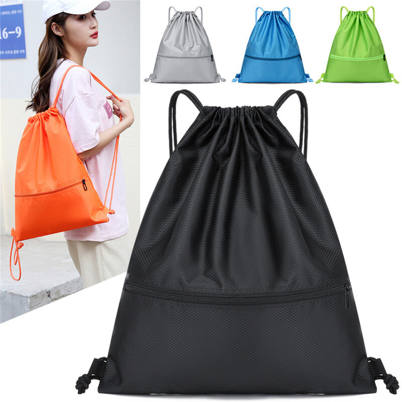 Large Capacity Drawstring Backpacks Unisex Back Pack Casual Foldable Waterproof Travel Sport Fitness Bag Females Male School Bag
