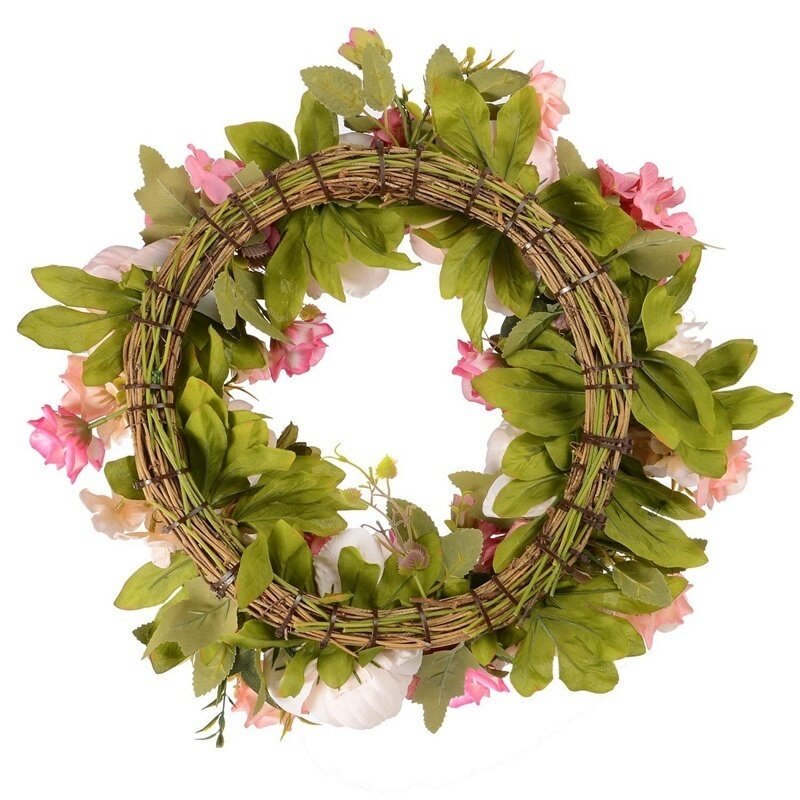 Artificial Flower Wreath Peony Wreath - 16inch Door Wreath Spring Wreath Round Wreath For The Front Door, Wedding, Home Decor