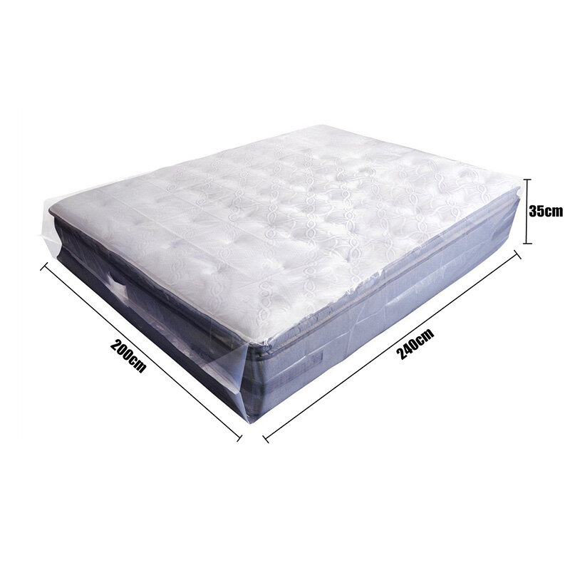 150/200X240X35ซม.ที่นอน Protector บรรจุภัณฑ์กระเป๋า Moisture-Proof ฝุ่นความหนา0.08มม.PE โปร่งใสค่าเฉลี่ย Home Storage