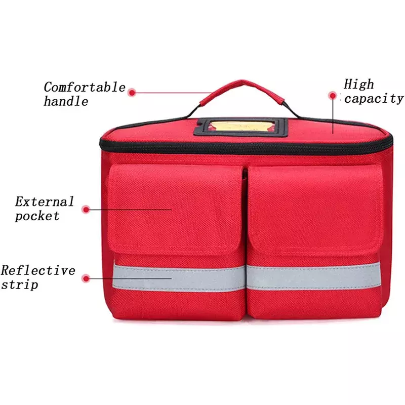 Kotak peralatan darurat, backpacking Travel rumah tahan air Kit obat keluarga tas bahu tas medis mobil kosong portabel