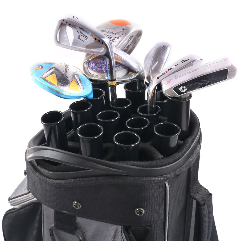 Tubo de protección para palos de Golf, tubo de plástico negro de 14 piezas, adecuado para todos los palos de Golf