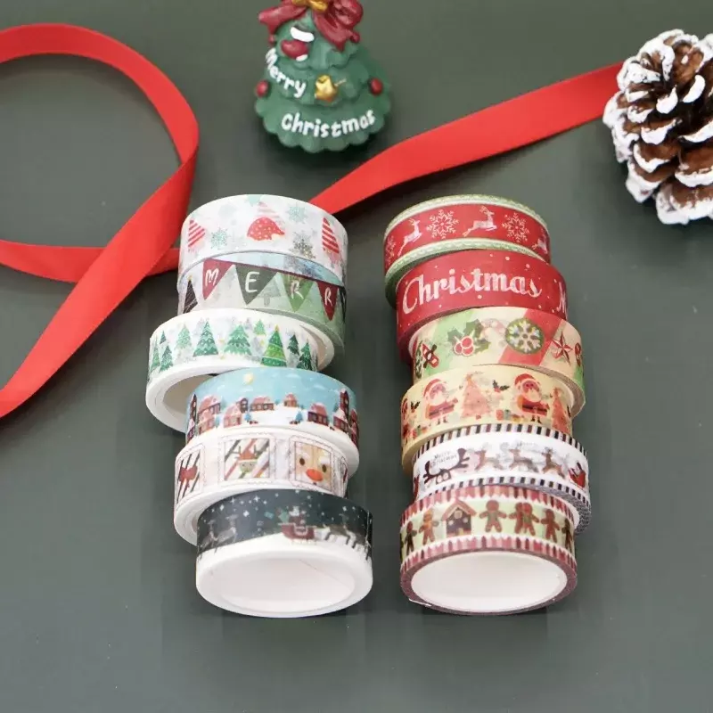 Prodotto personalizzato adesivo kawaii nastro decorativo per imballaggio colorato stampato personalizzato per confezioni regalo
