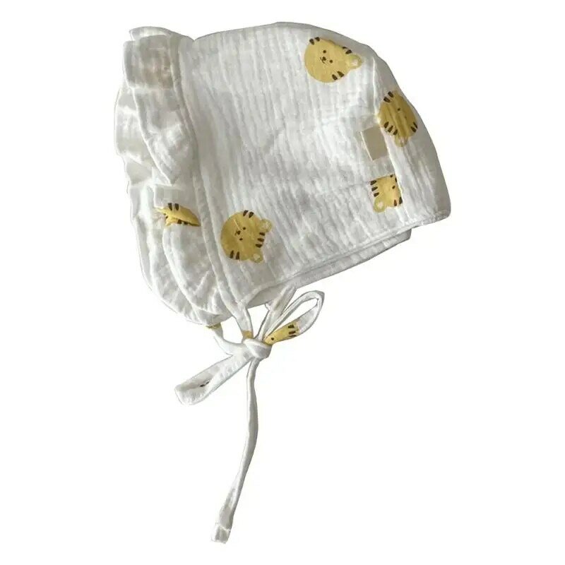 Topi Pelindung Telinga Lapisan Ganda Topi Kupluk Dapat Disesuaikan untuk Bayi 1-18 Bulan