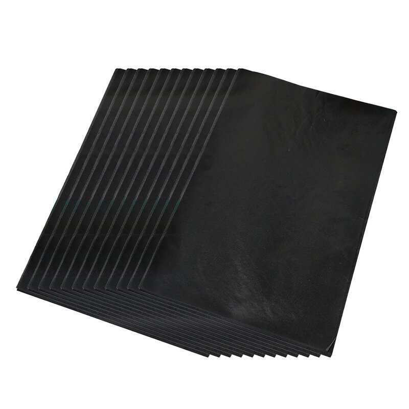 กระดาษคาร์บอนสีดำ25ชิ้นสำหรับลอกลายอุปกรณ์สำนักงานกระดาษวรรณกรรมมือถืออเนกประสงค์เพียงพอ