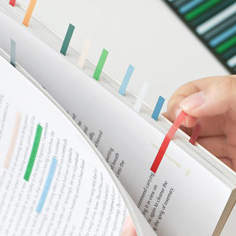 300 lembar warna-warni praktis indeks catatan tempel tag tipis Memo Label stiker pembatas buku kantor siswa buku membaca menandai