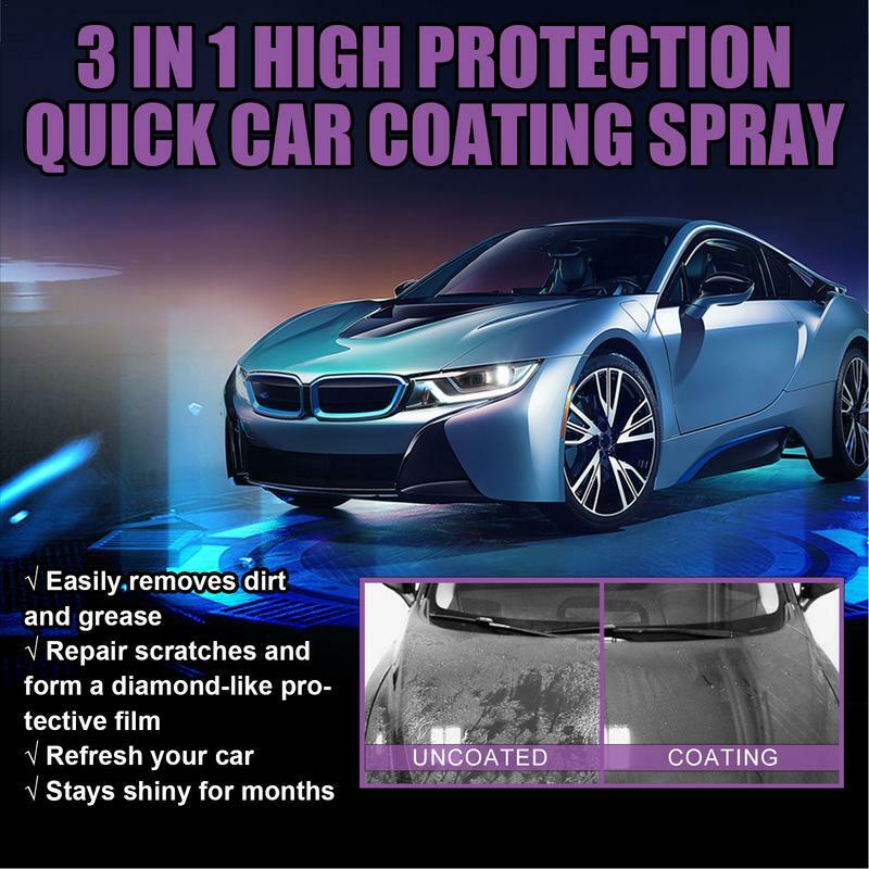 Alta Proteção Nano Coating Spray, Car Scratch Repair Spa, Agente de proteção do carro, High Gloss, Remodelar, 100ml, 3 em 1