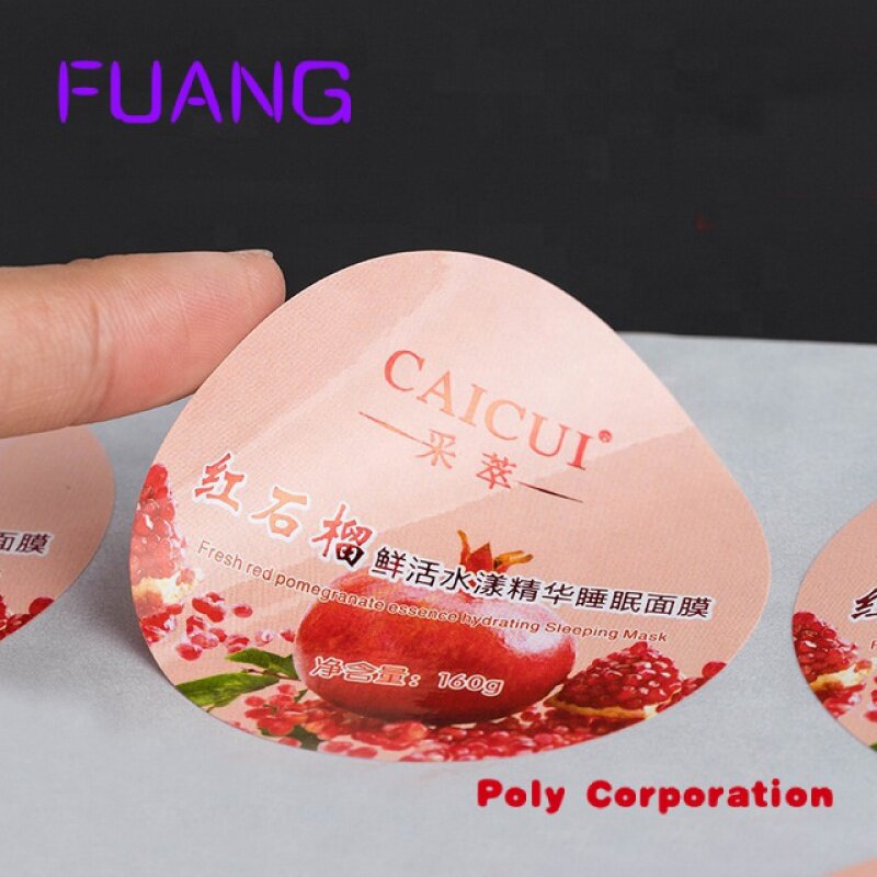 Etiqueta de vinil personalizada cortada, papel impermeável adesivos, alta qualidade