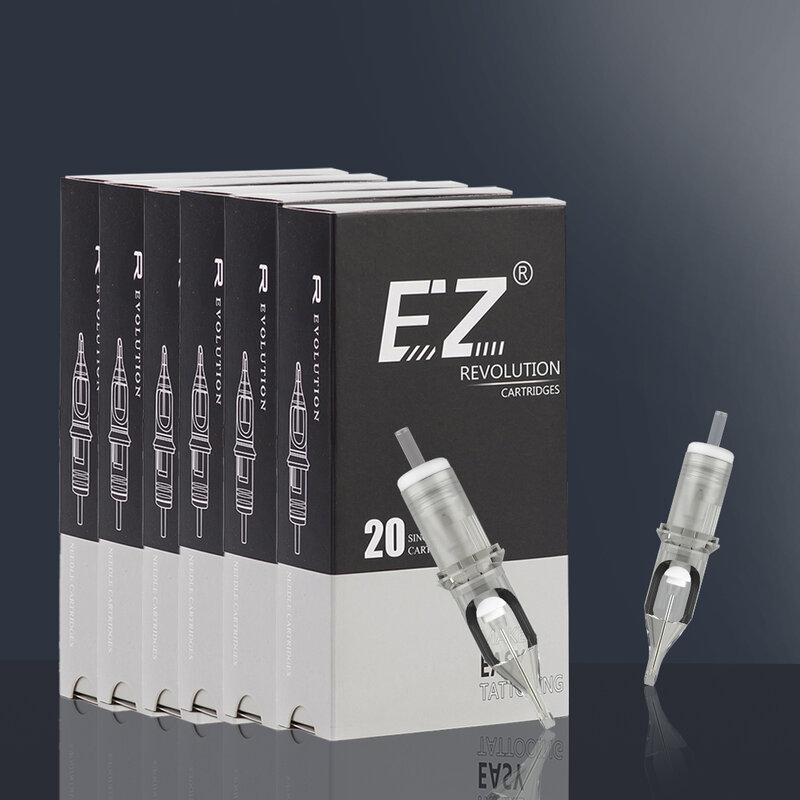 EZ 레볼루션 카트리지 문신 바늘, 회전식 카트리지 문신 기계 펜용 영구 메이크업 아이라이너, 1RL 3RL, 3 박스, 5 박스, 10 박스