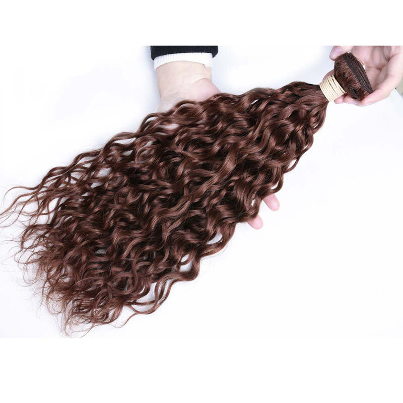 33 # brązowe perwersyjne kręcone fale wiązki ludzkich włosów 12 cali 100% dziewiczych brazylijskich ludzkich włosów czekoladowy brąz