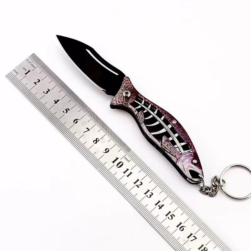 المفاتيح للطي سكين متعددة الوظائف جيب نمط جديد الأسماك الصغيرة على شكل سكين صغيرة المحمولة في الهواء الطلق الدفاع عن النفس سكين حاد