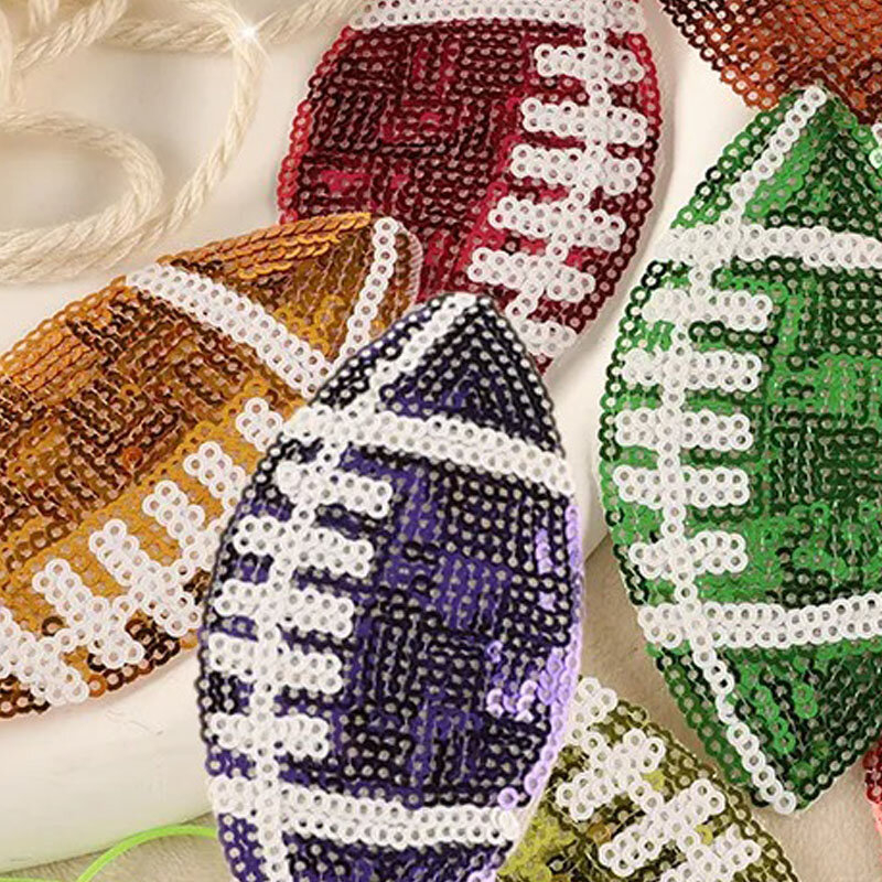 2024 Rugby ricamo Patch fai da te fatto a mano PET perline adesivo distintivi adesivi ferro su toppe abbigliamento cappelli borse accessori in tessuto