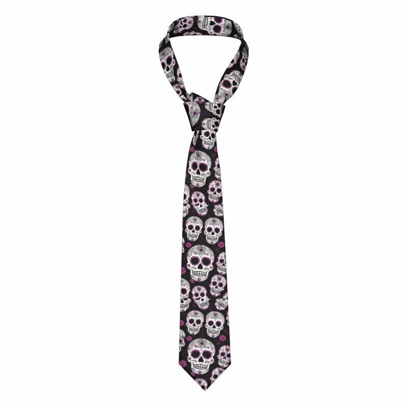 ربطة عنق ضيقة غير رسمية ضيقة للرجال ، ربطات عنق ملعقة ، نحيف كلاسيكي ، جماجم سكر ، هدية