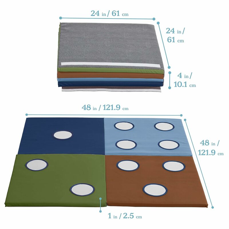 Soft Zone Atividade Puzzle Mat, Folding Playmat, Earthtone Baby Play Mat, Toy, 123 Olhe para mim, Novo