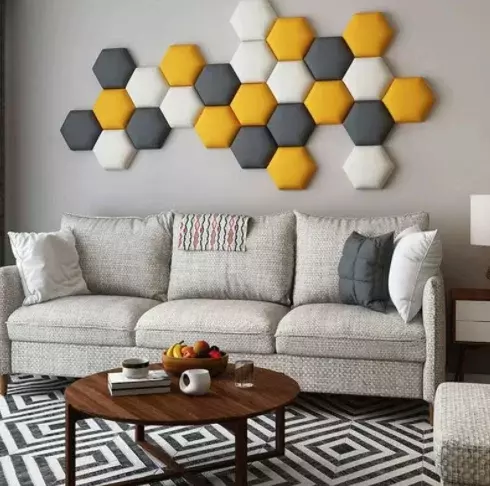 Hypothécaire ami hexagonal pour décorer, sacs souples, coller à eux-mêmes, planche de sauna, 2020