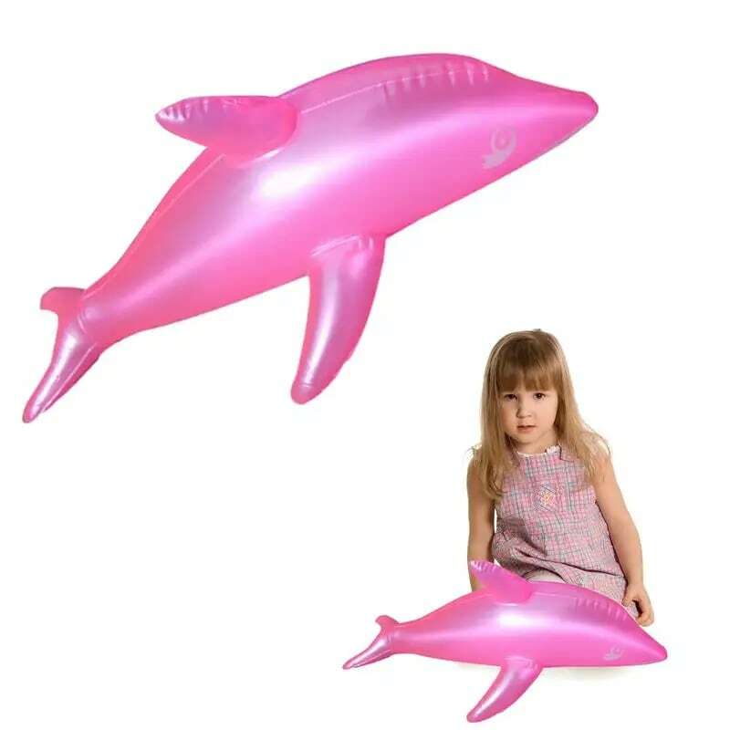 Mainan lumba-lumba kolam renang 20.87 inci, mainan lumba-lumba lucu musim panas pantai Poolside, dekorasi bertema akuatik, meja prasmanan pesta ulang tahun