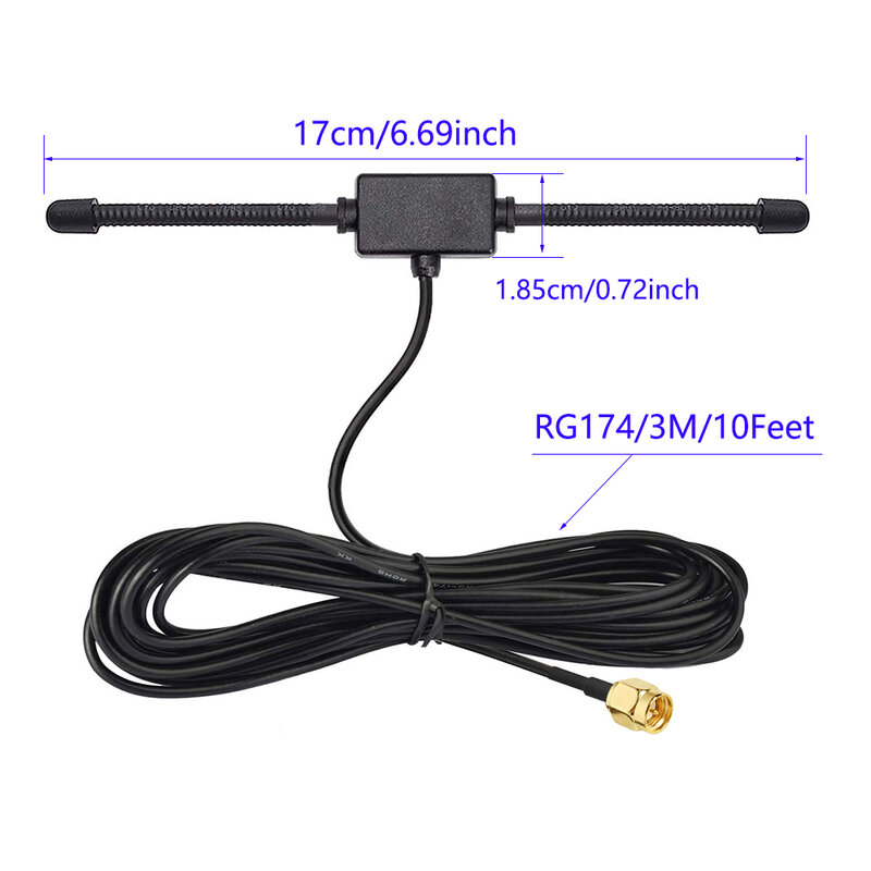 433 МГц Антенна клейкое крепление 10 футов кабель SMA штекер для передачи данных умного дома модель DTU рация