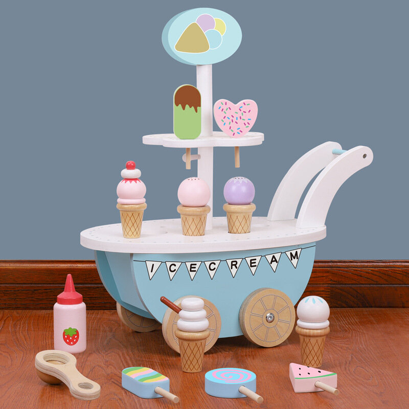 Hochwertige Kinderspiel haus Küche Spielzeug Simulation American Ice Car Set 3-6 Jahre alt Baby Mädchen Junge Geschenk Kind Walker