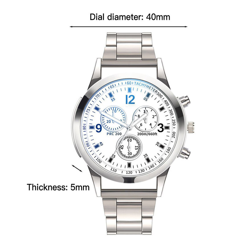 Men Quartz Movement Watch Waterproof Elegant Scratch Resistant Watch Gift for Father Husband Boyfriend