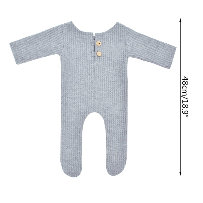 Infant Photostudio Props Jumpsuit Knitting Romper Photo Clothes Baby Shower Gift Y55B