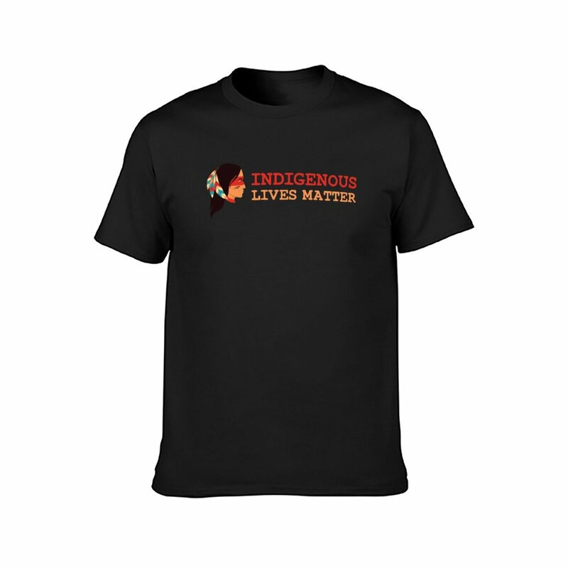 Indigene Leben Materie T-Shirt ästhetische Kleidung niedliche Kleidung übergroße Herren Grafik T-Shirts Pack