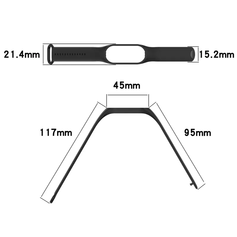 Pulseira de silicone para Xiaomi Mi Band, pulseira Sport, pulseira TPU, 3, 4, 5, 6, 7
