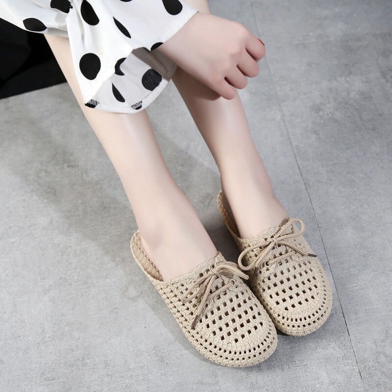beach casual sandals and slippers female hollow hole shoes home indoor and outdoor drag lazy fashion student drag 2023