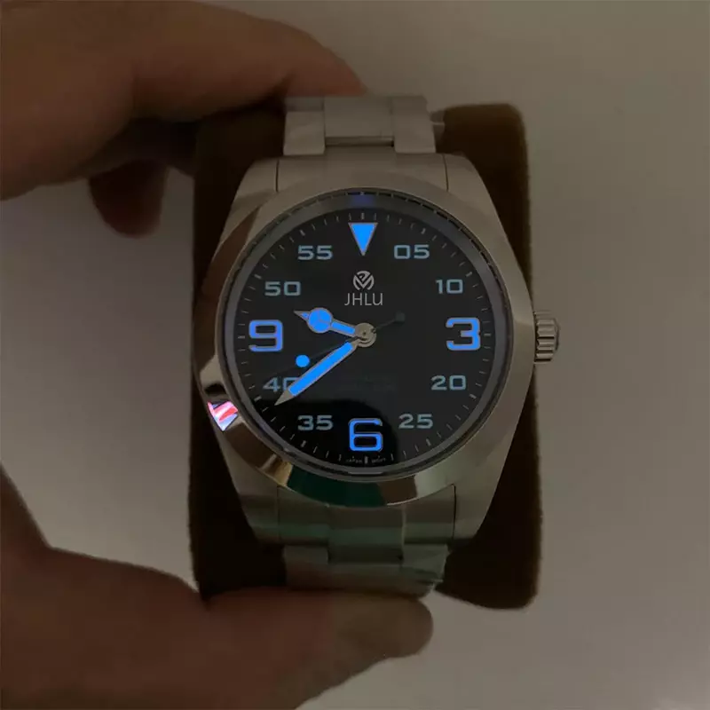 Мужские механические часы Air-King 2024, высококачественные повседневные модные деловые Роскошные водонепроницаемые часы с сапфировым стеклом и покрытием AR