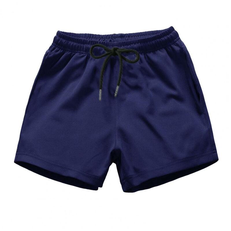Versatile Men Shorts Men's Elastic Waist Running Shorts for Gym Outdoor Activities Wide Leg Solid Color Pants for Middle-aged