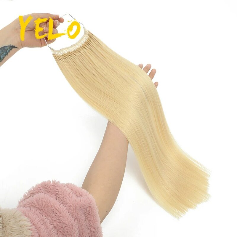 Прямые хлопковые пряди для наращивания волос с двойным кончиком, корейские Популярные кератиновые плоские человеческие волосы, предварительно скрепленные китайские необработанные волосы
