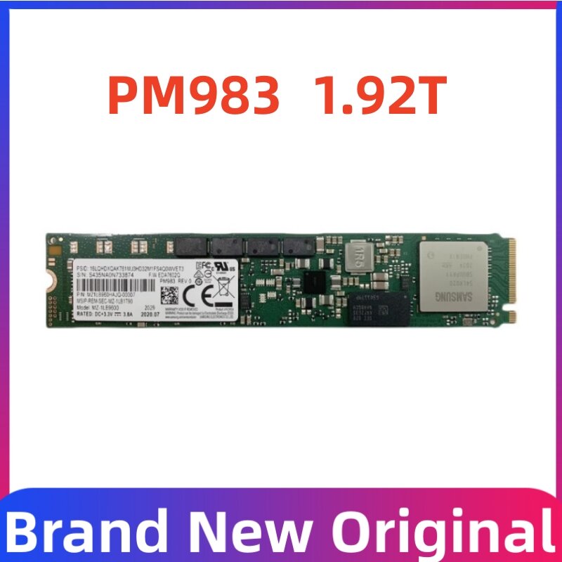 Новый твердотельный накопитель PM983 1,92 T 3,84 T ssd 22110 nvme 1,88 T протокол PCEI3.0 независимая кэш-память защита от отключения питания для Samsung