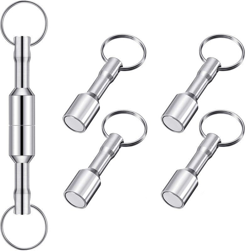 1 buah gantungan kunci Magnet logam Magnet Neodymium gantungan kunci portabel dapat dipakai ulang untuk pengujian kuningan/emas/perak/koin/logam besi
