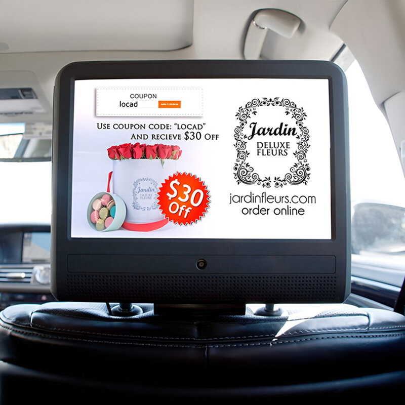 Рекламный проигрыватель для такси, планшет Android, автомобильный терминал 4G LTE, 10,1 дюймовый сенсорный экран с кронштейном, USB, автоматическое включение