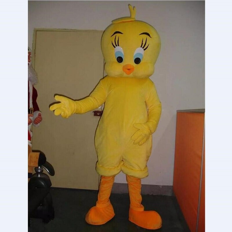 Vendita calda Little Yellow Bird Mascot Costume Fancy Birthday Party Cosplay Movie puntelli Halloween Carnival Dress 1244