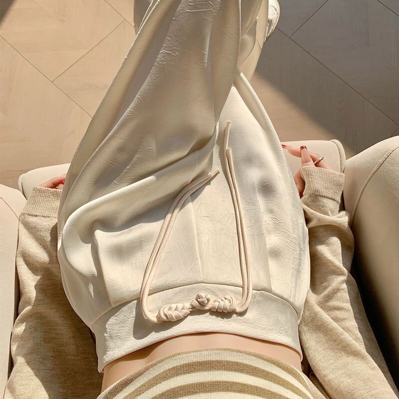 Pantalon Jacquard à Jambes Larges pour Femme, Vêtement Imprimé Rétro, à la Mode, Style Chinois, Nouvelle Collection Printemps et Été 2024