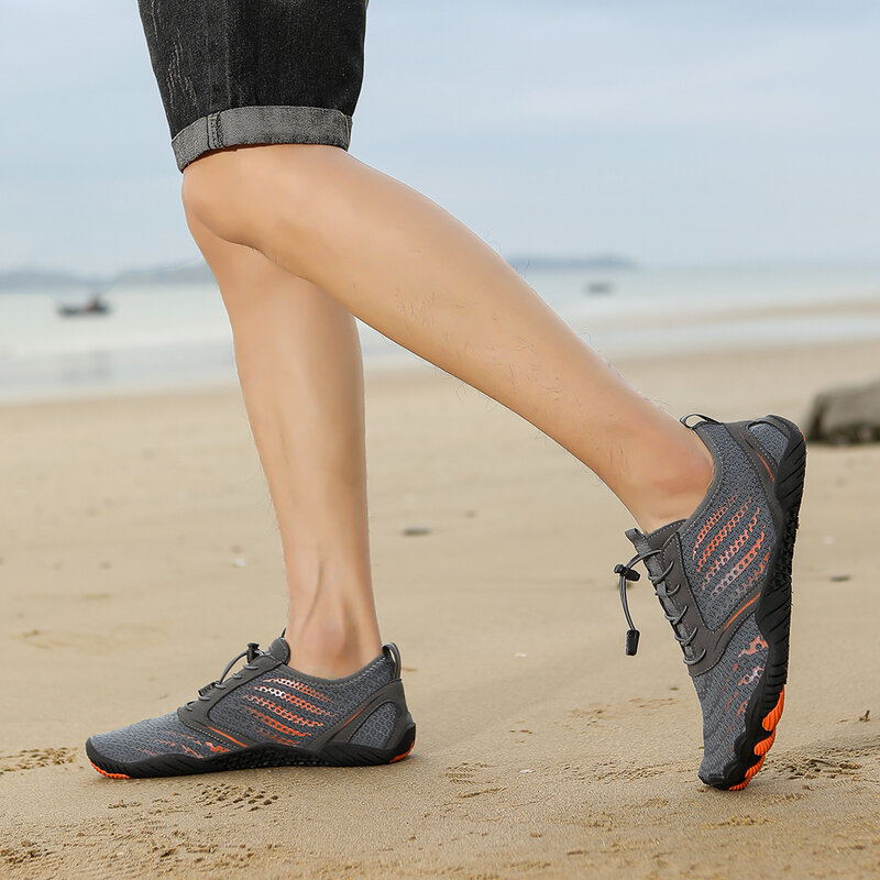 Sepatu Air kaki telanjang pria dan wanita, sandal pantai selancar Snorkeling anti licin, sepatu olahraga ringan latihan