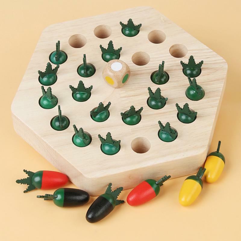 Gioco di abbinamento dei colori per bambini a forma di carota gioco di memoria di smistamento dei colori giocattolo per lo sviluppo precoce scacchiera educativa Montessori