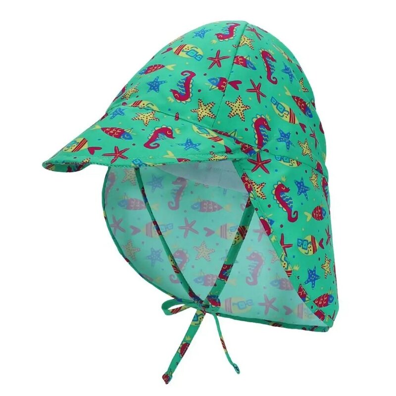 Chapéu de sol ajustável para menino e menina, aba larga, proteção uv