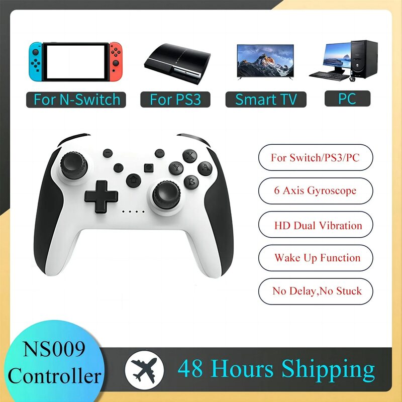 YLW NS009 Bluetooth Game Controller Draadloze Gamepad Voor Nintendo Switch Console PS3 PC Windows 7 10 Dual Trilling Joystick