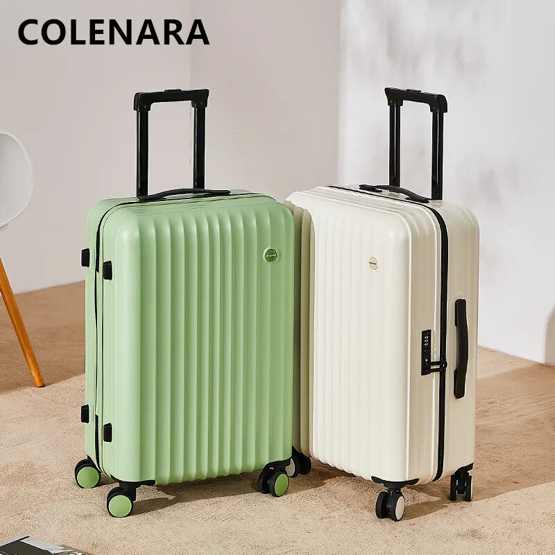 COLENARA 20"22"24"26 Inch New Suitcase Large-capacity Trolley Case Strong and Durable Boarding Box with Wheels Rolling Luggage