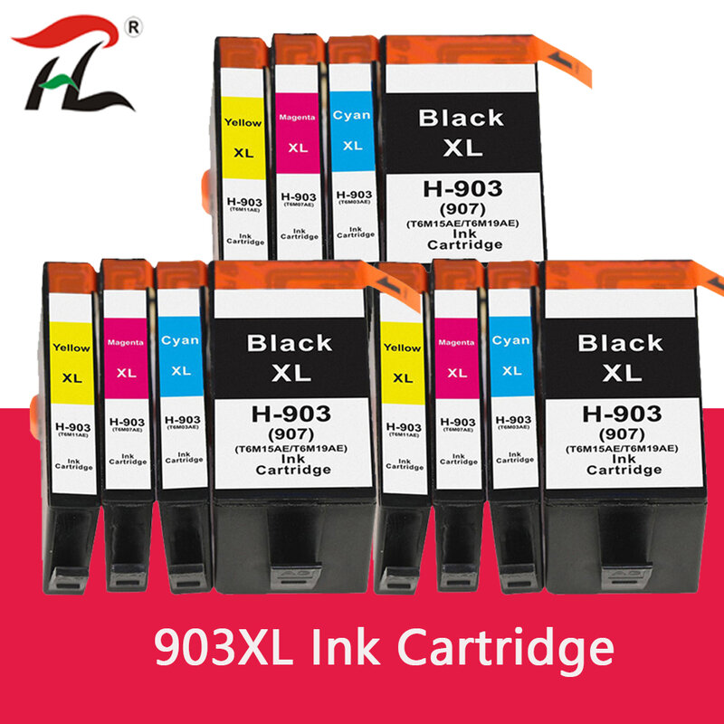 Cartucho de tinta para impresora HP 903, recambio de tinta Compatible con 903XL, 907XL, HP903XL, HP907XL, OfficeJet 907, 6950, 6960, 6961, 6963, 6964, 6965, 6970