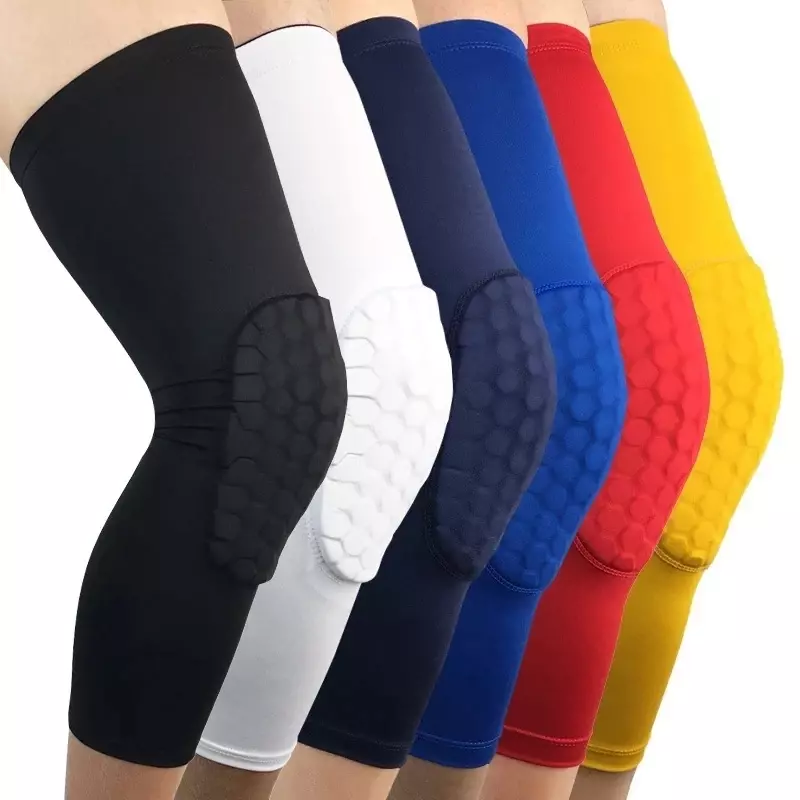 1PC Honeycomb Basketball Knee Pads Sport Volleyball Football Safety Training Knee Support Protector Brace Compression Leg Sleeve