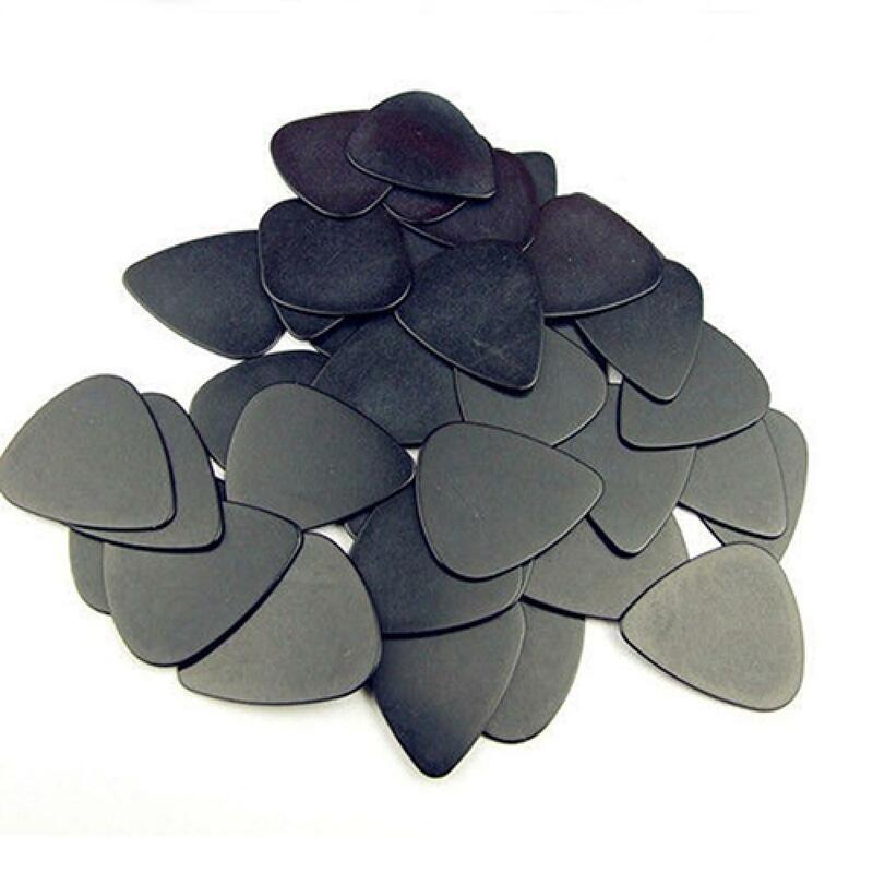 Picaretas de guitarra preta celulóide, palhetas, elétrico, acústico, acessório de guitarra, 0,5mm, 10 pcs