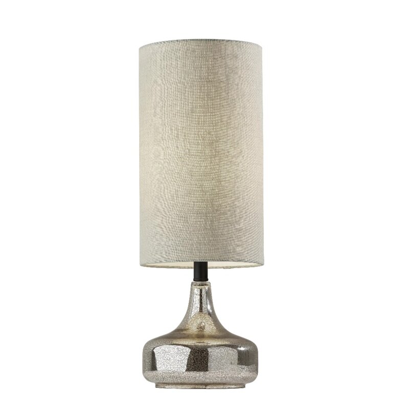 Cassandra Table Lamp, Cracked Mercury Glass  Lampada Inteligente Bedroom Light