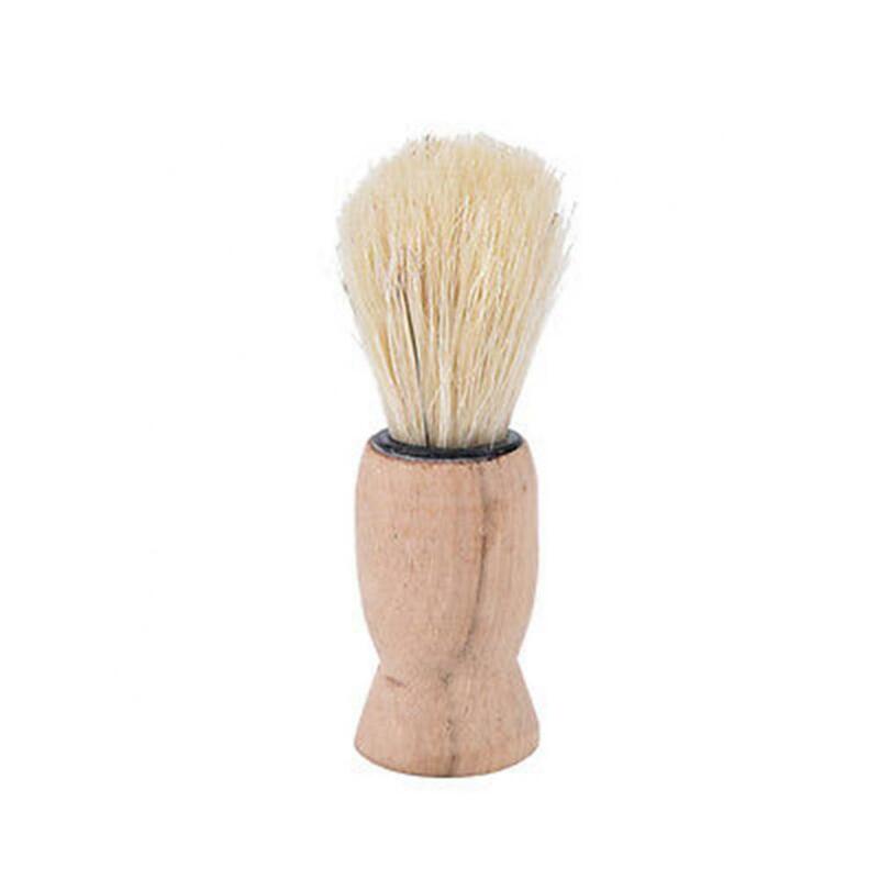 Brocha de afeitar de madera para hombre, herramienta de limpieza de barba, pelo de tejón