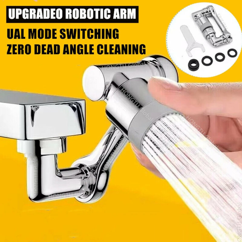Metal 1080 ° rotação universal torneira pulverizador cabeça para extensor aerador bico bubbler torneira da cozinha lavatório robô braço