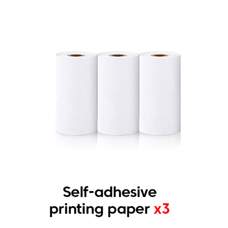 Mini impresora de etiquetas adhesivas de papel térmico, papel autoadhesivo colorido para impresora fotográfica inalámbrica, Bluetooth, sin tinta, 57mm